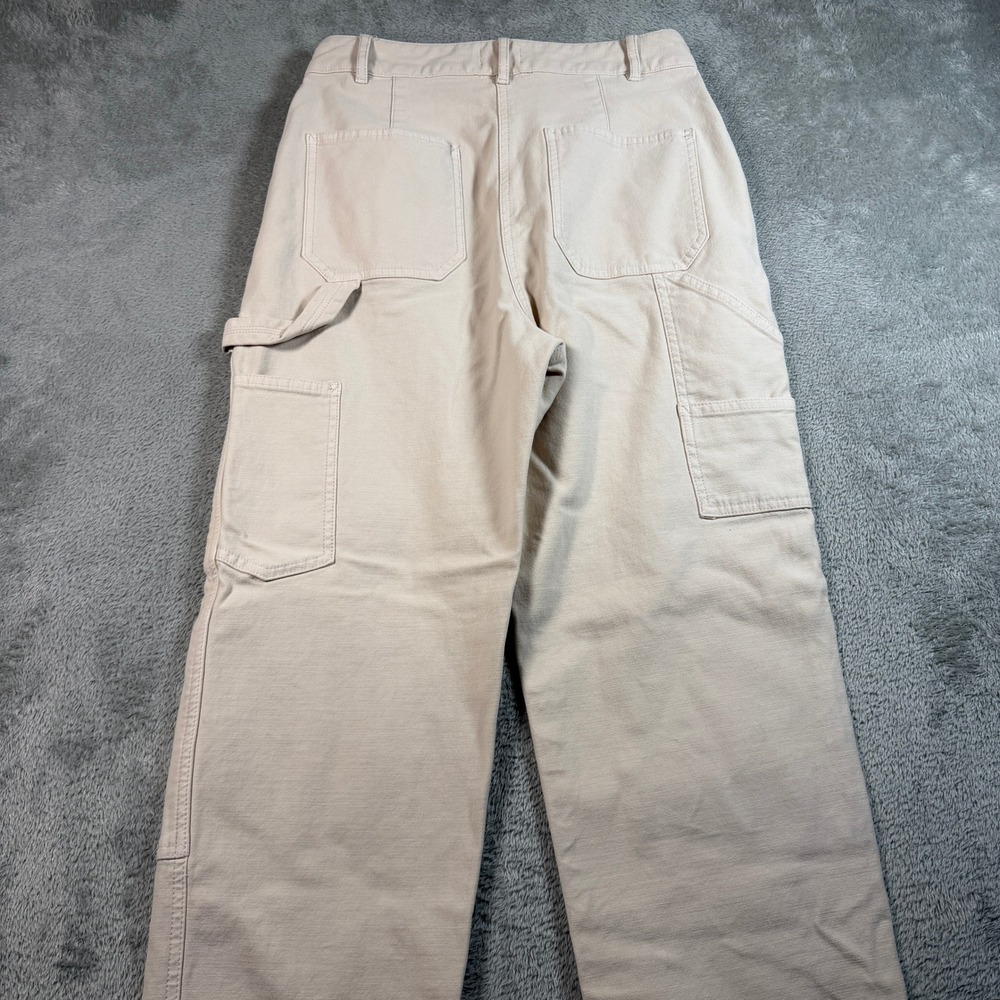 Wilfred Free Carpenter Pants Women Size 6 Beige High Rise Utility Straight Leg - Picture 5 of 9